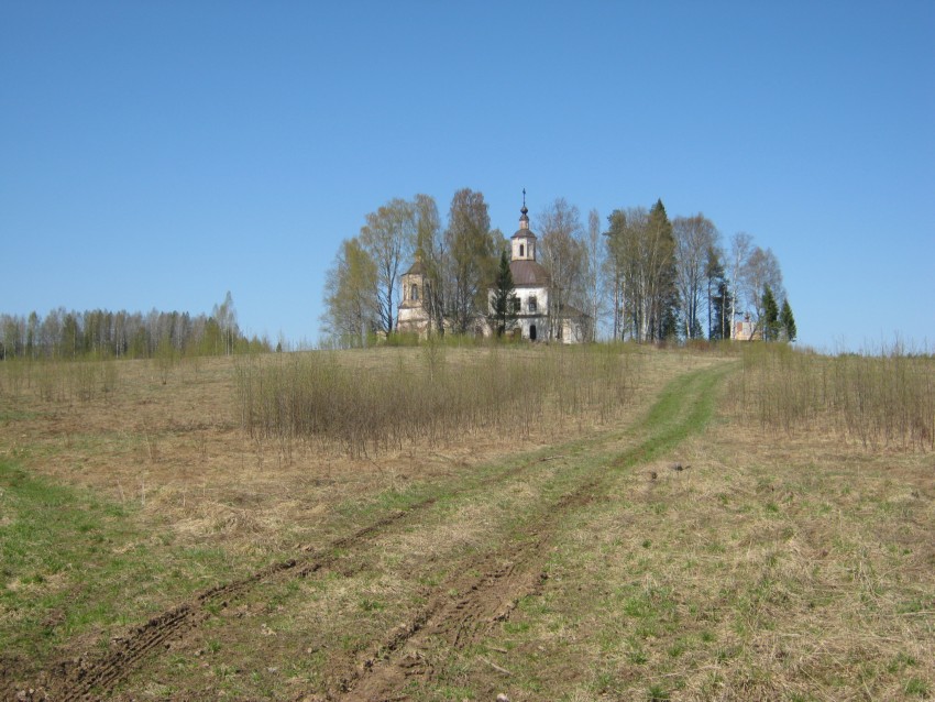 Церковь Параскевы Пятницы, Пятницкий погост, урочище (Великоустюгский район, Вологодская область). общий вид в ландшафте