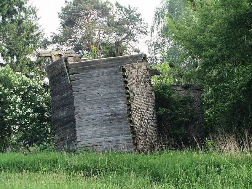 Церковь Троицы Живоначальной, Горки (Вяземский район, Смоленская область). архитектурные детали, деревянная апсида, вид с севера