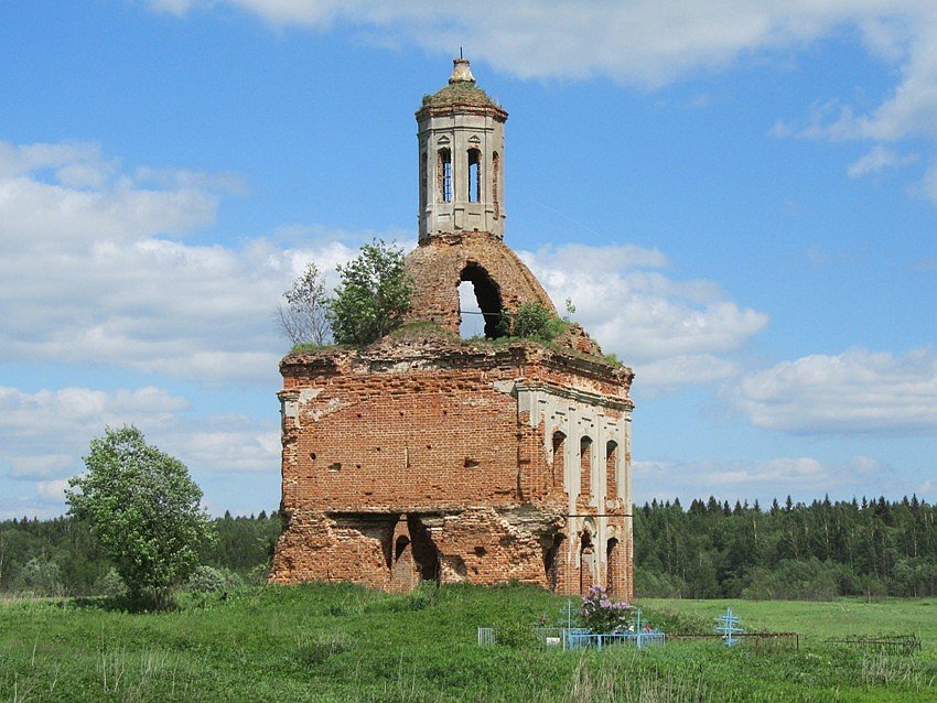 Церковь Николая Чудотворца, Фомищево, урочище (Вяземский район, Смоленская область). фасады, вид с запада