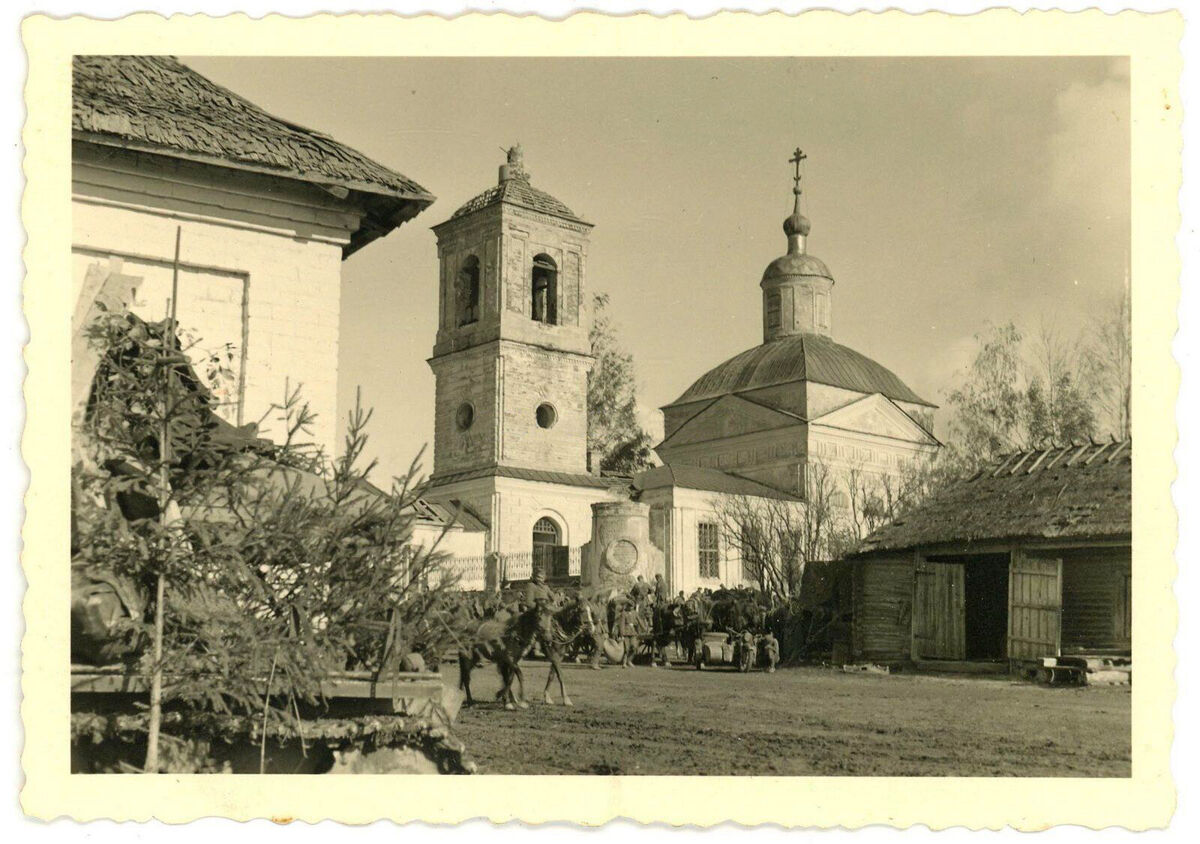 Церковь Покрова Пресвятой Богородицы, Костино (Косткино), урочище (Вяземский район, Смоленская область). архивная фотография, Фото 1941 г. с аукциона e-bay.de