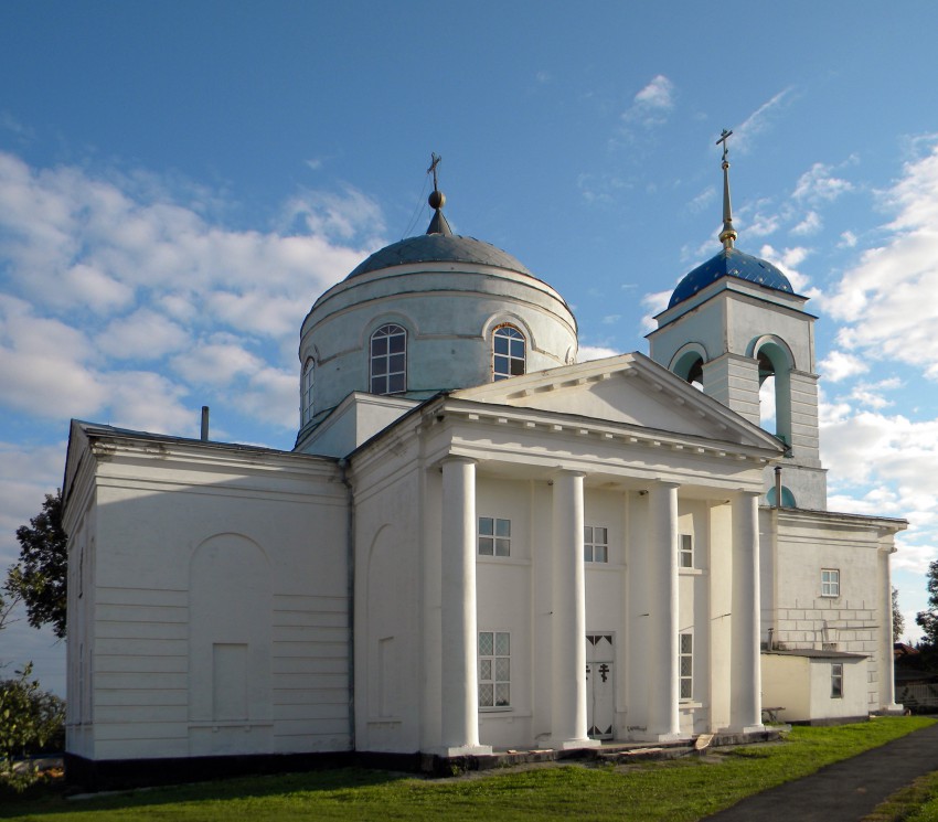 Церковь Рождества Христова, Гончаровка (Суджанский район, Курская область). общий вид в ландшафте