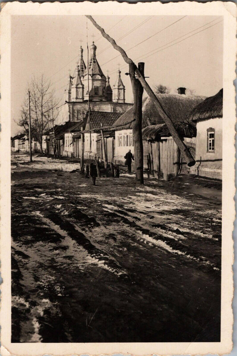 Церковь Преображения Господня, Замостье (Суджанский район, Курская область). архивная фотография, Фото 1942 г. с аукциона e-bay.de