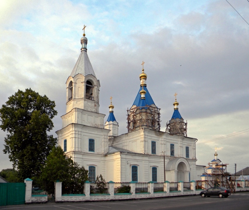 Церковь Преображения Господня, Замостье (Суджанский район, Курская область). общий вид в ландшафте