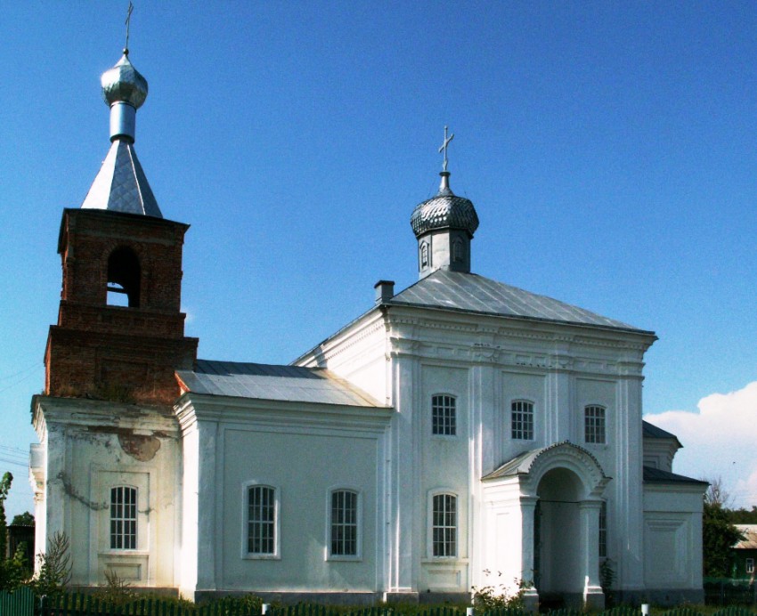 Церковь Иоанна Предтечи, Махновка (Суджанский район, Курская область). общий вид в ландшафте