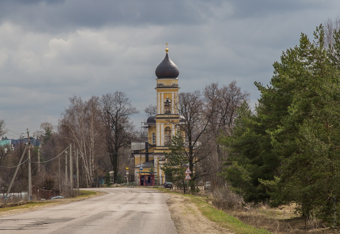 Здехово. Церковь Николая Чудотворца. общий вид в ландшафте