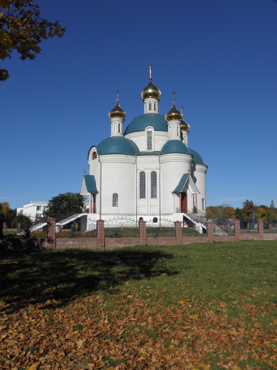 Большие Мотыкалы. Церковь Благовещения Пресвятой Богородицы. общий вид в ландшафте