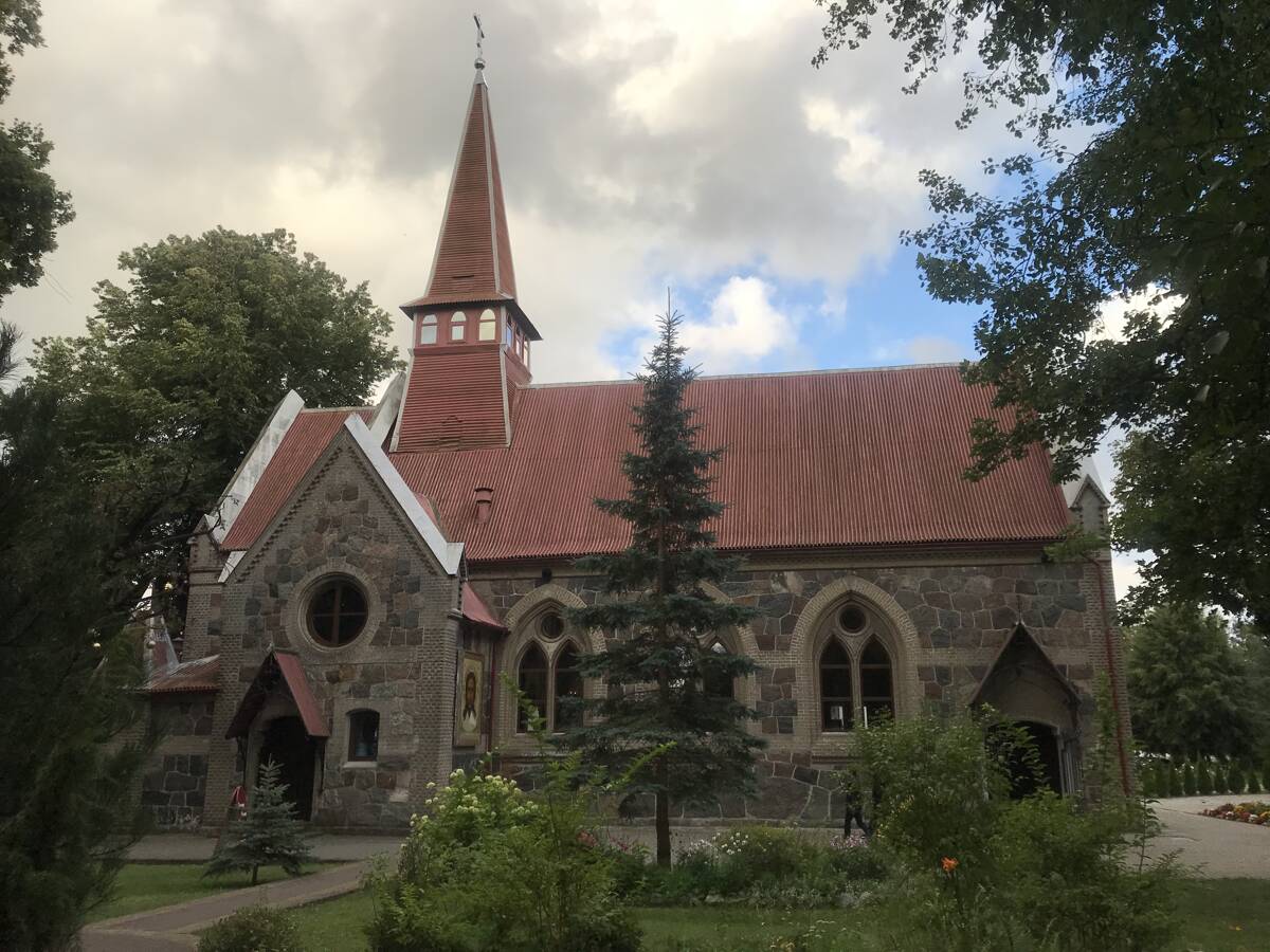 Церковь Казанской иконы Божией Матери, Янтарный (Янтарный городской округ, Калининградская область). фасады, Янтарный. Церковь Казанской иконы Божией Матери. Кирха Пальмникен (Kirche Palmnicken)