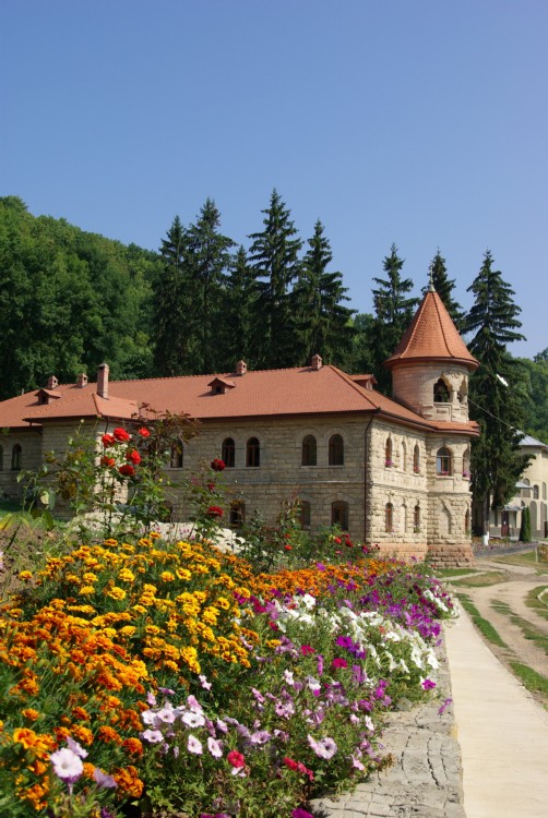 Троицкий женский монастырь, Рудь (Сорокский район, Молдова). общий вид в ландшафте