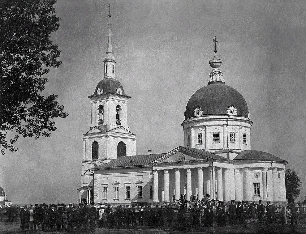 Церковь Николая Чудотворца, Николо-Топор (Мышкинский район, Ярославская область). архивная фотография, Вторая половина XIX века. Из фонда этнографического музея Кацкарей.