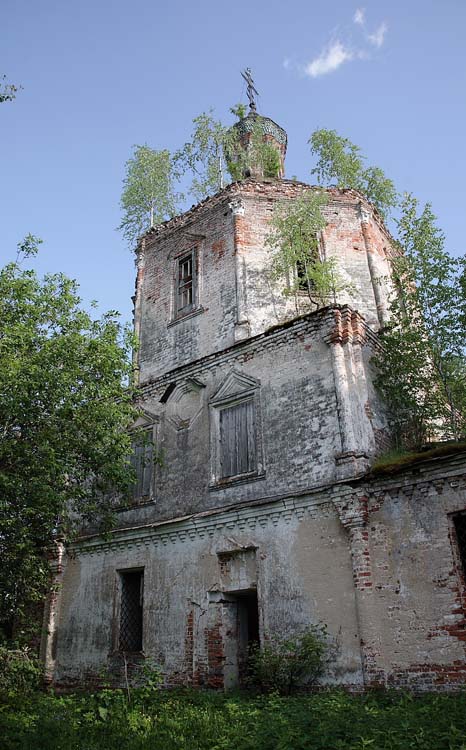 Церковь Казанской иконы Божией Матери, Михальцево (Большесельский район, Ярославская область). общий вид в ландшафте