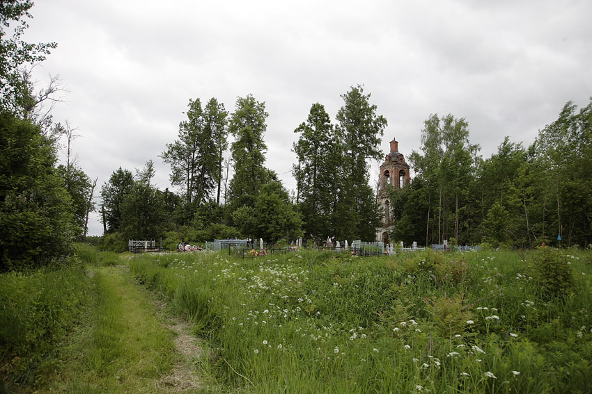 Церковь Воскресения Христова, Воскресенье, урочище (Большесельский район, Ярославская область). общий вид в ландшафте