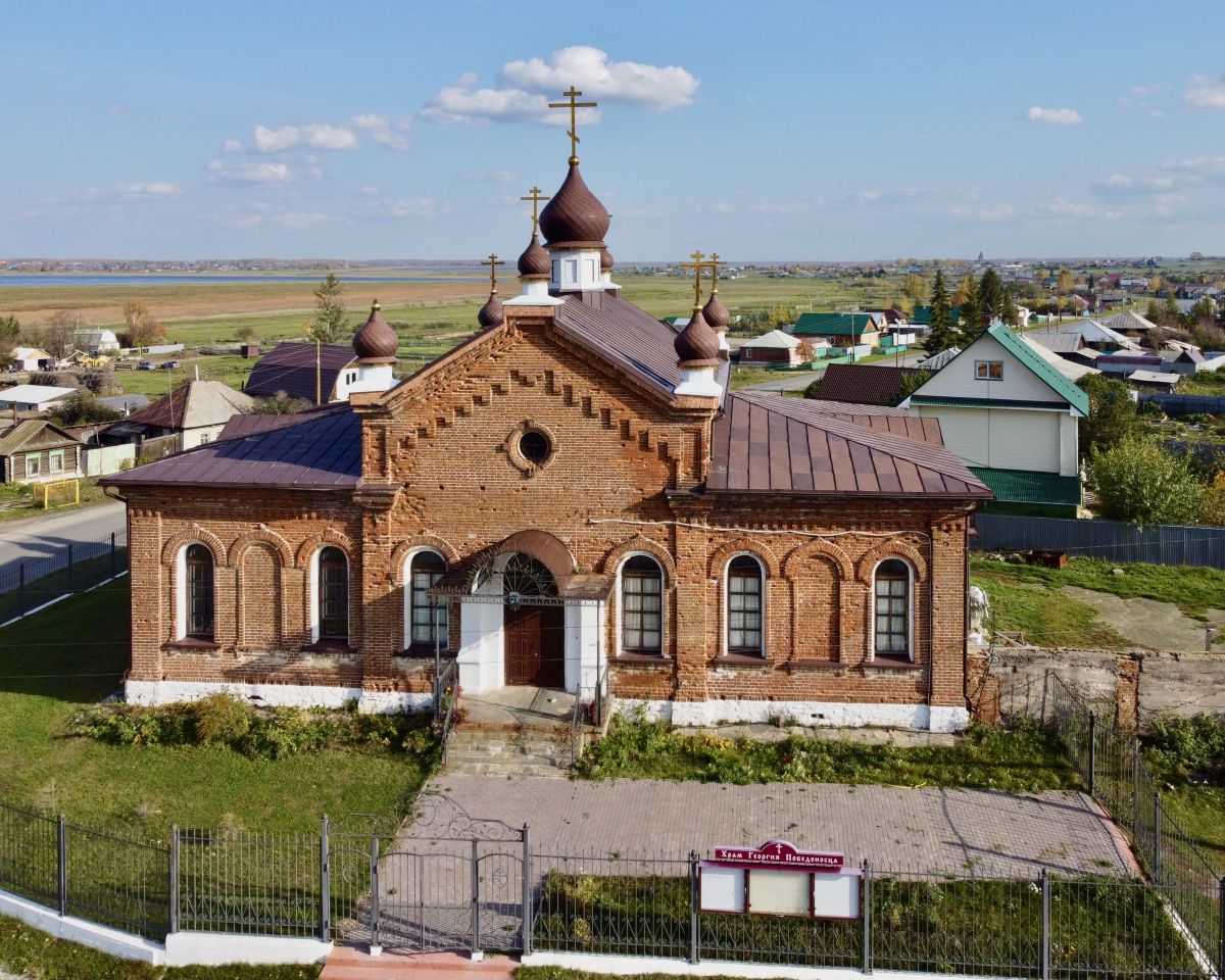Церковь Георгия Победоносца, Губернское (Беспаловка) (Аргаяшский район, Челябинская область). фасады, Вид с запада