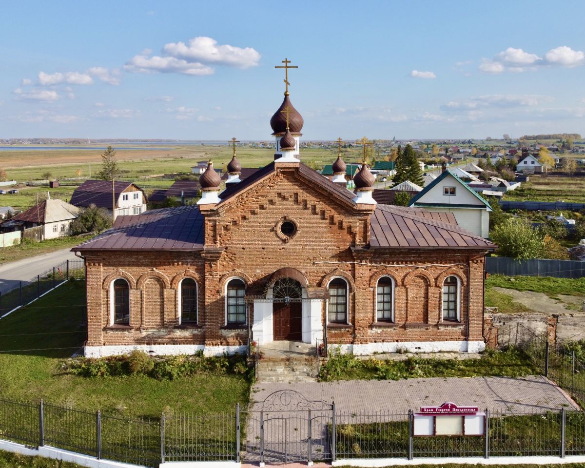 Церковь Георгия Победоносца, Губернское (Беспаловка) (Аргаяшский район, Челябинская область). фасады, Западный фасад
