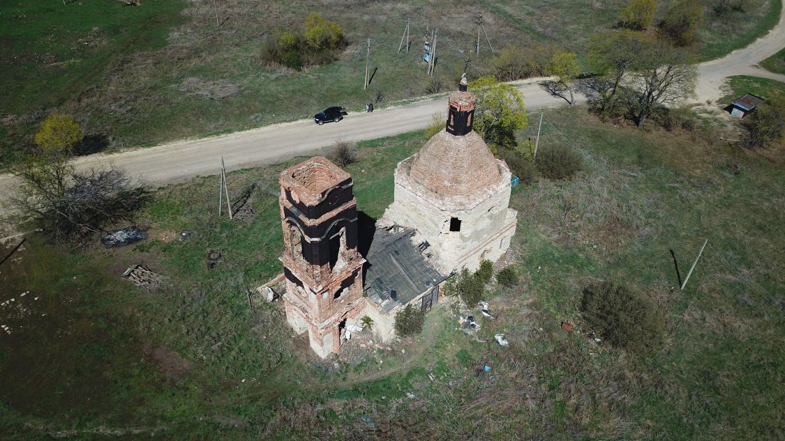 Тормасово. Церковь Троицы Живоначальной. общий вид в ландшафте