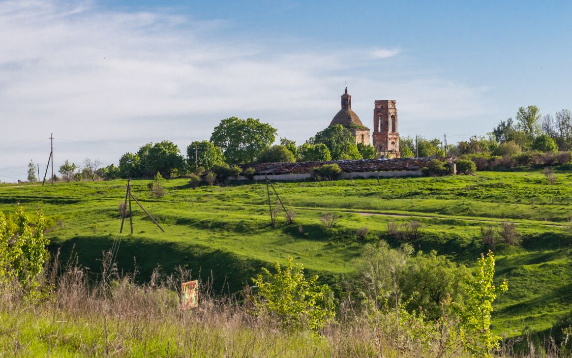 Тормасово. Церковь Троицы Живоначальной. общий вид в ландшафте, Общий вид с севера