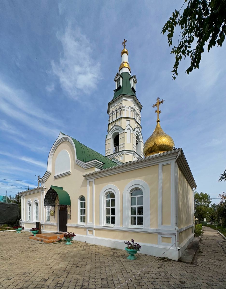 Вид с юго-запада, фасады. Церковь Николая Чудотворца, Агинское (Агинский район и п. Агинское, Забайкальский край)