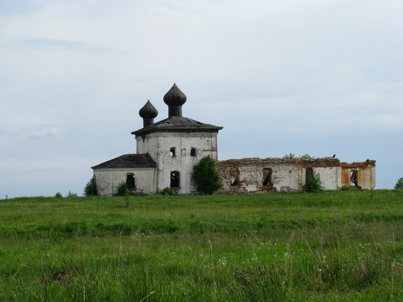 Тихманьга. Церковь Николая Чудотворца. общий вид в ландшафте