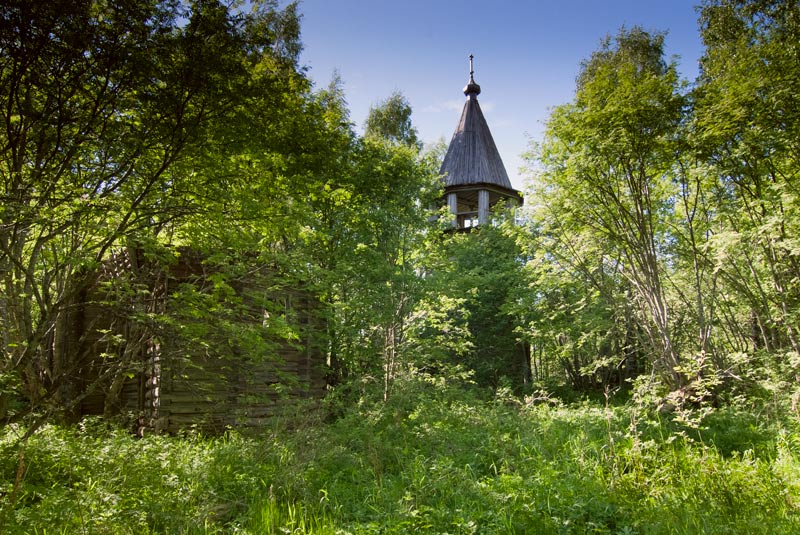 Церковь Илии Пророка, Лукостровская, урочище (Пудожский район, Республика Карелия). общий вид в ландшафте, вид с запада