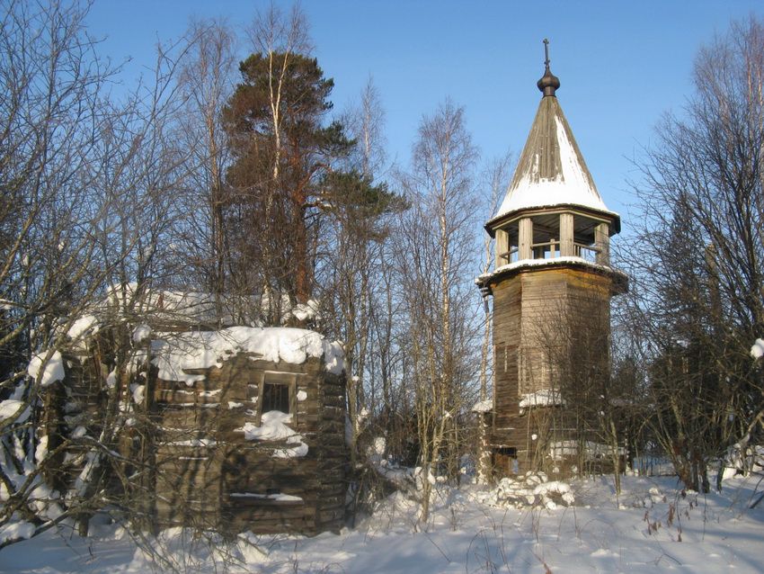 Лукостровская, урочище. Церковь Илии Пророка. общий вид в ландшафте