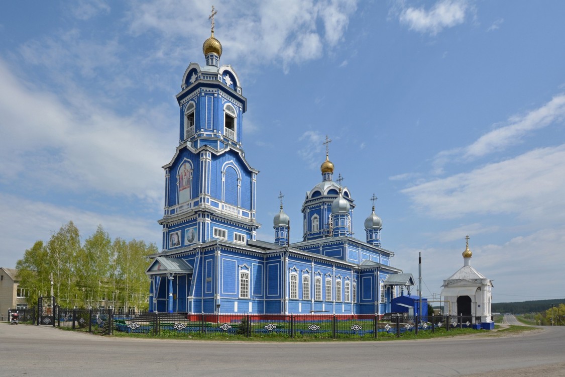 Церковь Николая Чудотворца, Оськино (Инзенский район, Ульяновская область). фасады, Вид с юго-запада