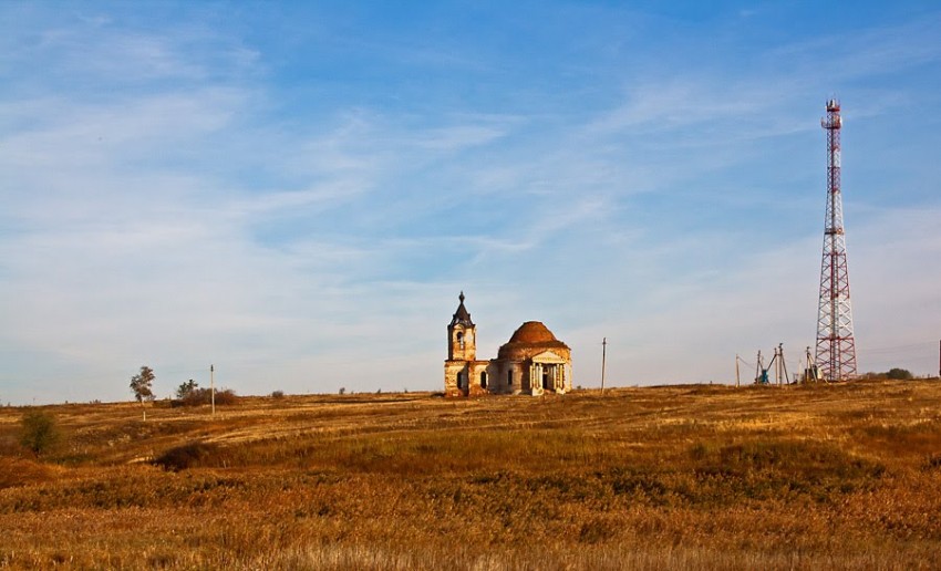 Церковь Рождества Христова, Коптевка (Новоспасский район, Ульяновская область). общий вид в ландшафте
