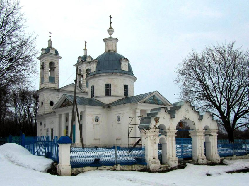 Церковь Казанской иконы Божией Матери, Бутаково (Вознесенский район, Нижегородская область). общий вид в ландшафте, вид с юга