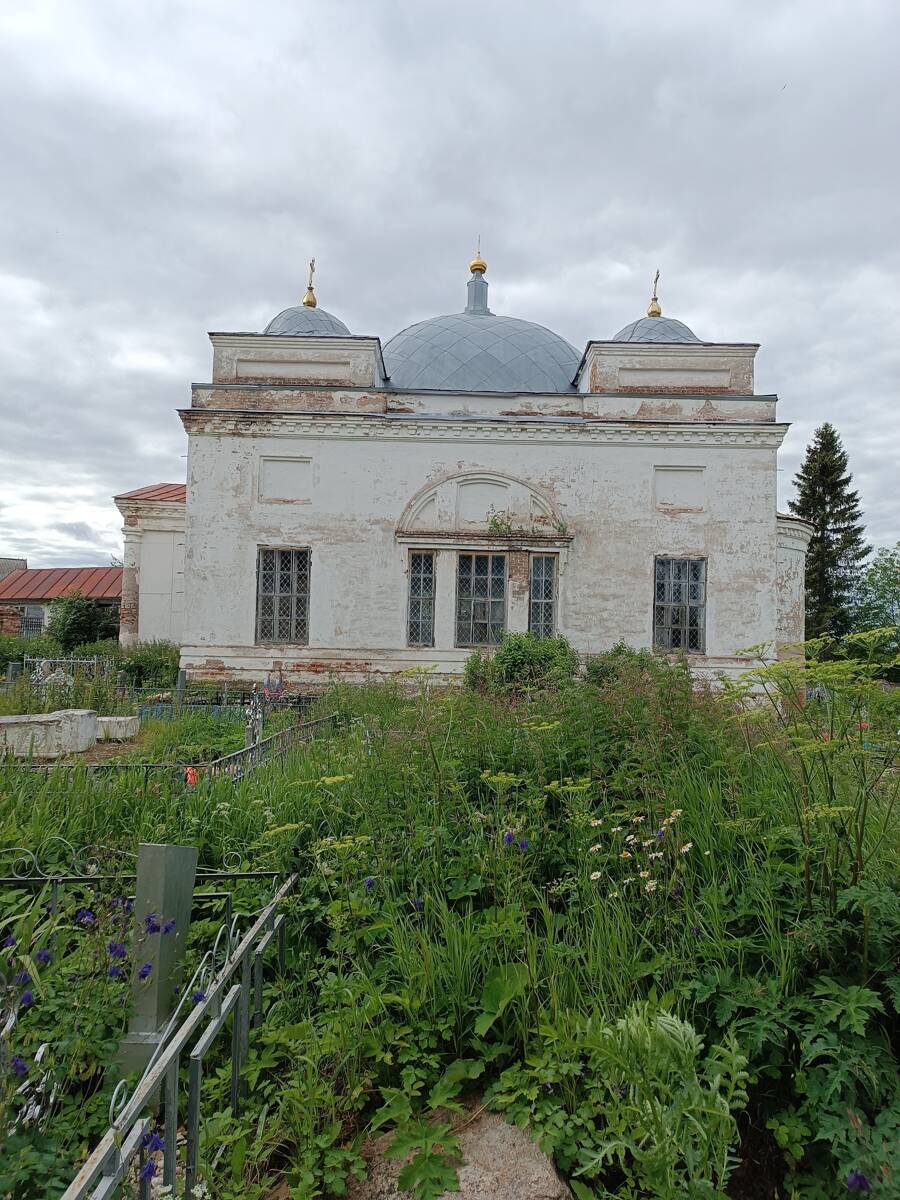 Церковь Покрова Пресвятой Богородицы, Лосево (Солигаличский район, Костромская область). общий вид в ландшафте