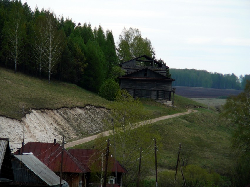 Церковь Преображения Господня, Михино (Ординский район, Пермский край). общий вид в ландшафте