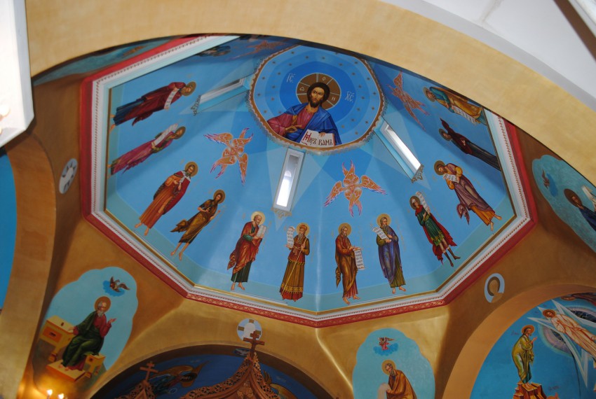 Церковь Екатерины Александрийской, Сростки (Бийский район и г. Бийск, Алтайский край). интерьер и убранство, Роспись купола.