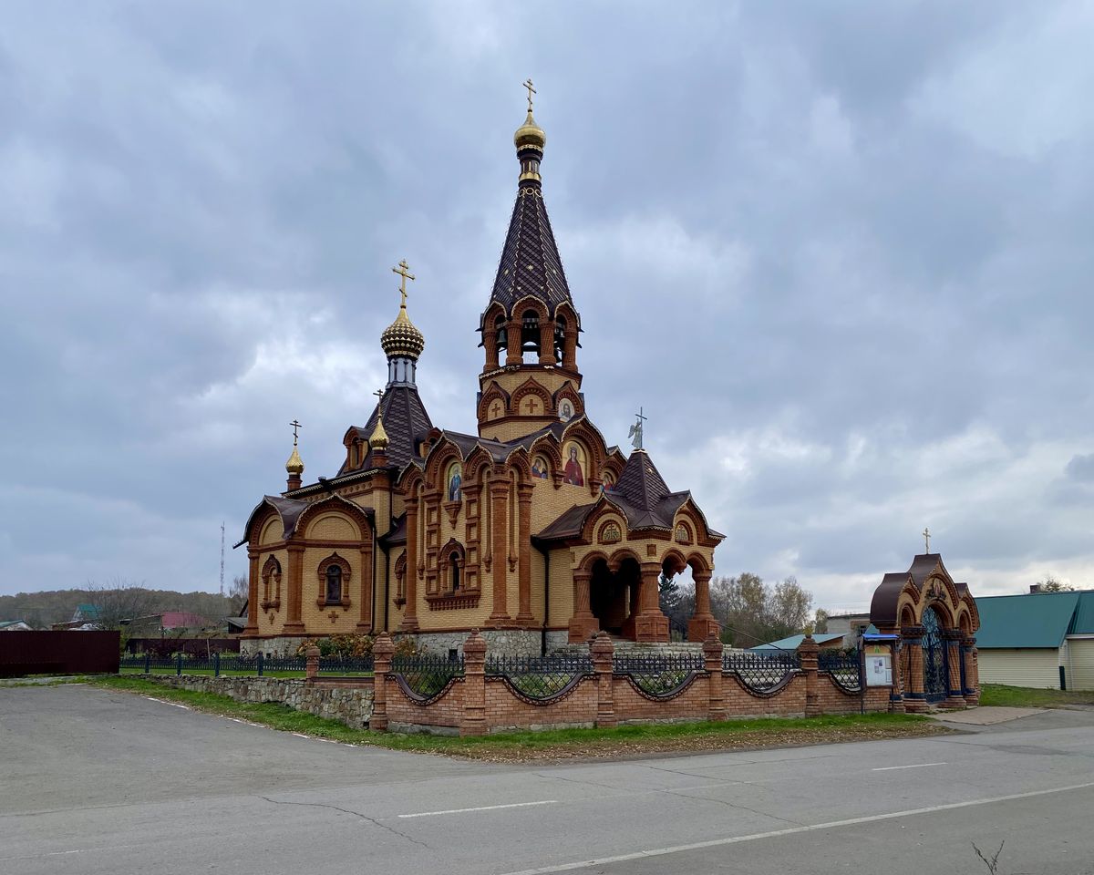 Вид с СЗ, фасады. Церковь Екатерины Александрийской, Сростки (Бийский район и г. Бийск, Алтайский край)