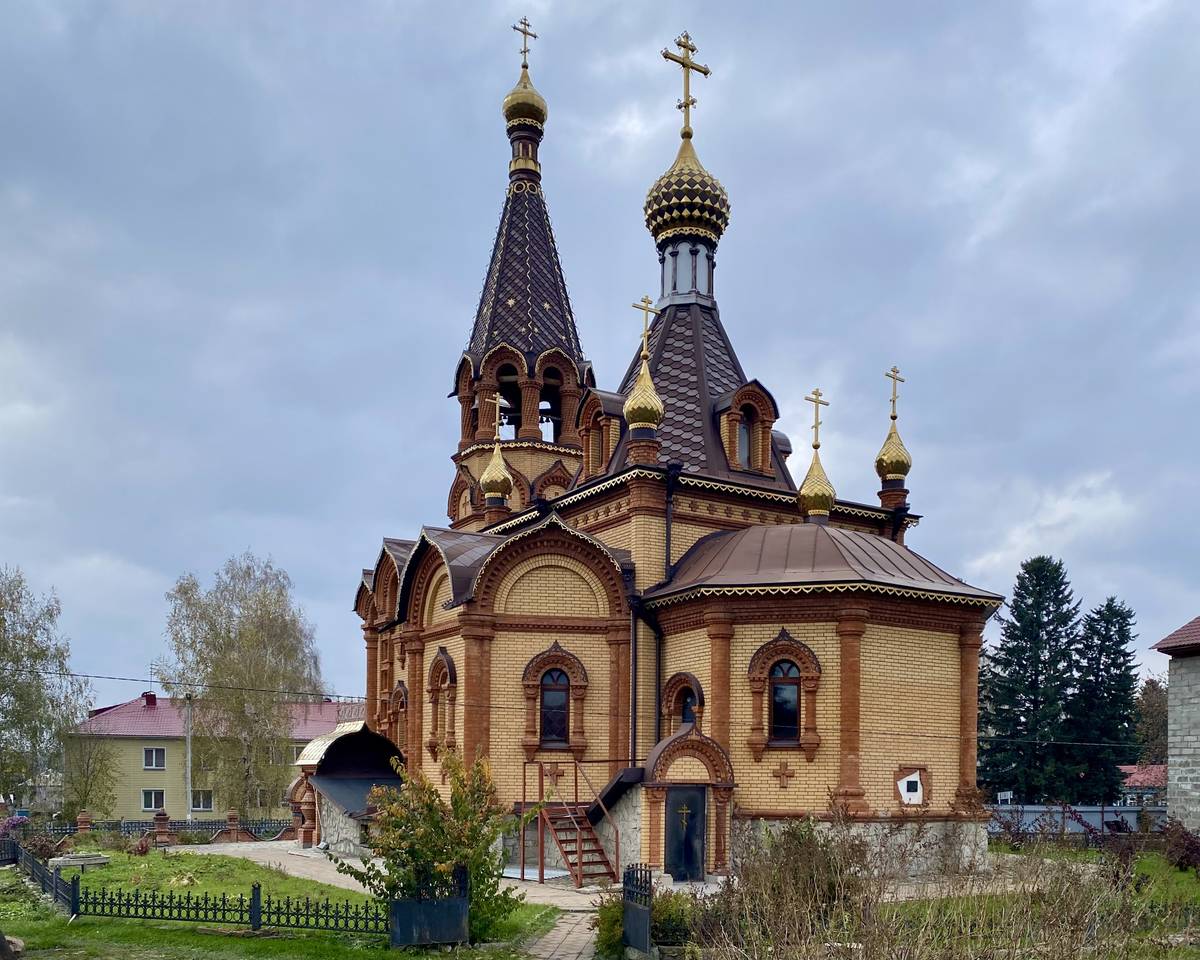 Вид с ЮВ, фасады. Церковь Екатерины Александрийской, Сростки (Бийский район и г. Бийск, Алтайский край)