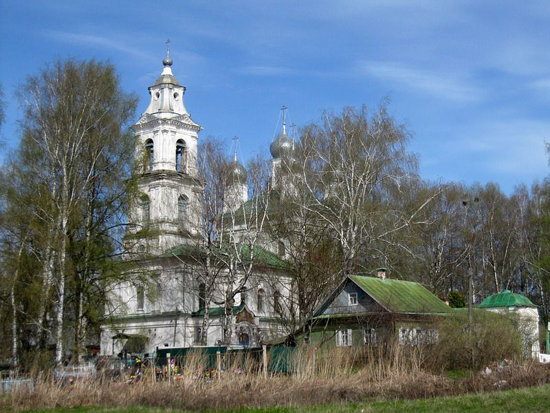 Церковь Успения Пресвятой Богородицы, Балобаново (Рыбинск, город, Ярославская область). общий вид в ландшафте, Балобаново. Церковь Успения Пресвятой Богородицы.