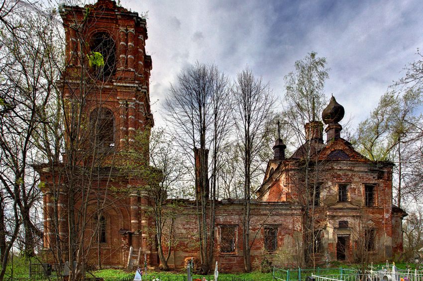 Курышино. Церковь Сретения Господня. фасады