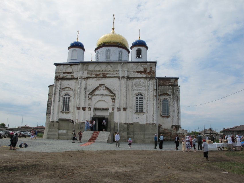 Костылево. Церковь Вознесения Господня. общий вид в ландшафте, Освящение храма на Вознесение 2013 года