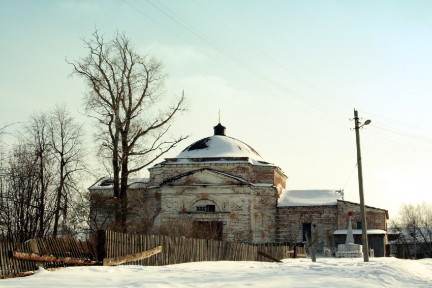 Церковь Николая Чудотворца, Романово (Серовский район (Сосьвинский ГО), Свердловская область). общий вид в ландшафте