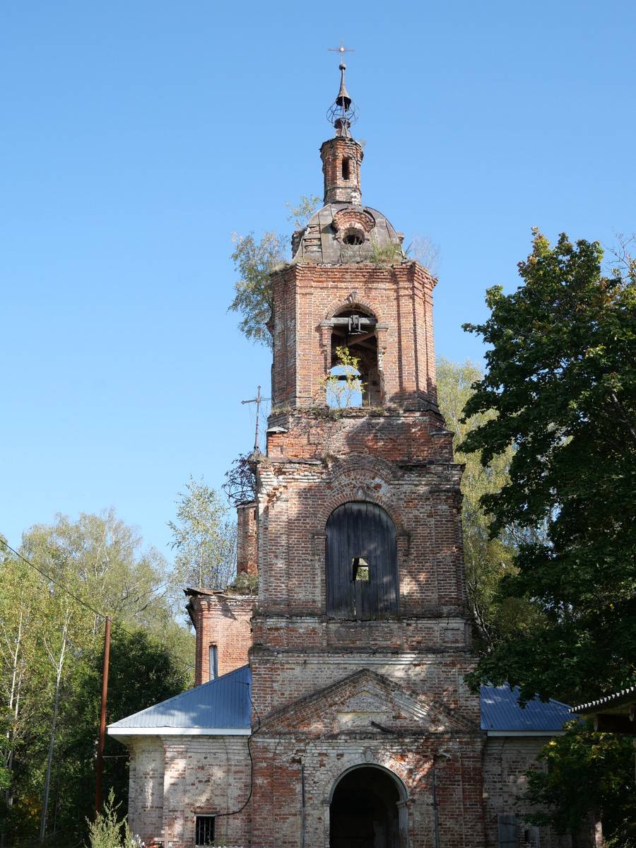 Церковь Преображения Господня, Спас-Ильдь (Некоузский район, Ярославская область). архитектурные детали, Вид с запада
