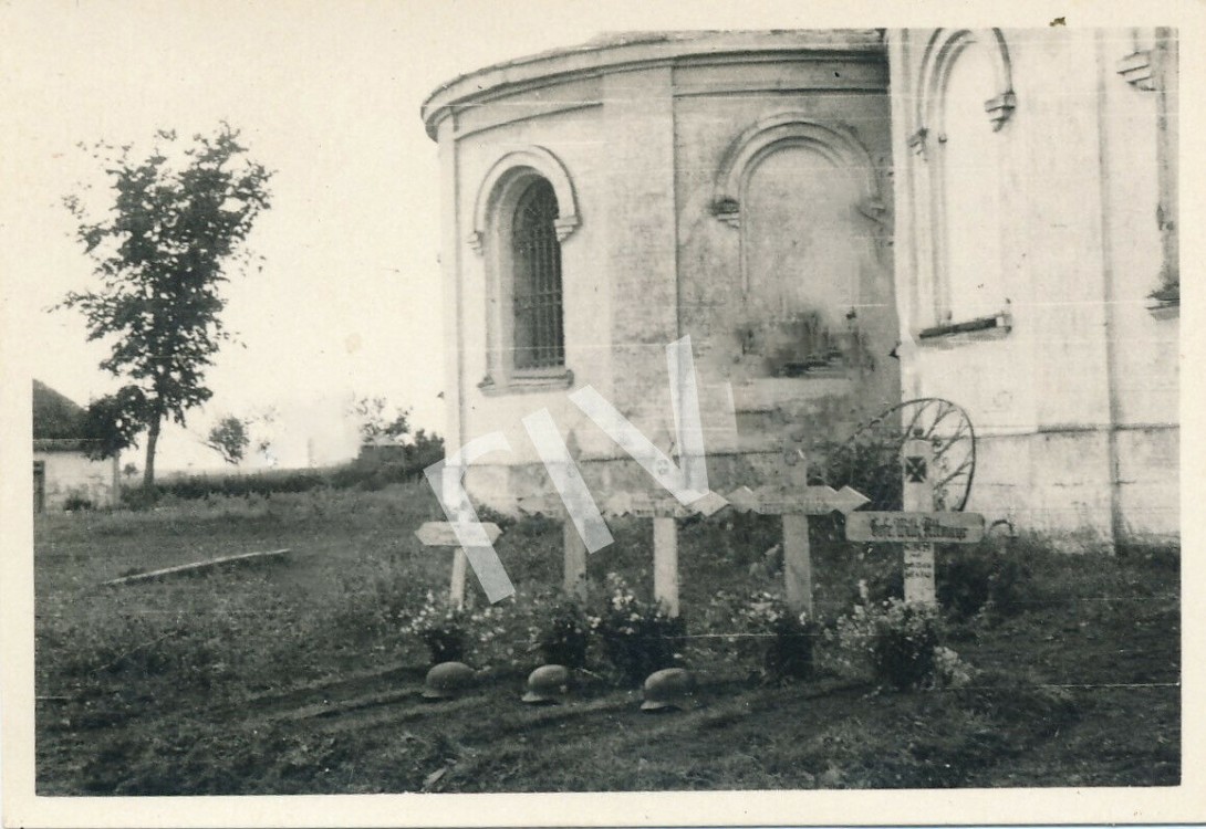 Церковь Рождества Пресвятой Богородицы, Новая Ольшанка (Нижнедевицкий район, Воронежская область). архивная фотография, Фрагмент абсиды. Фото 1942 г. с аукциона e-bay.de