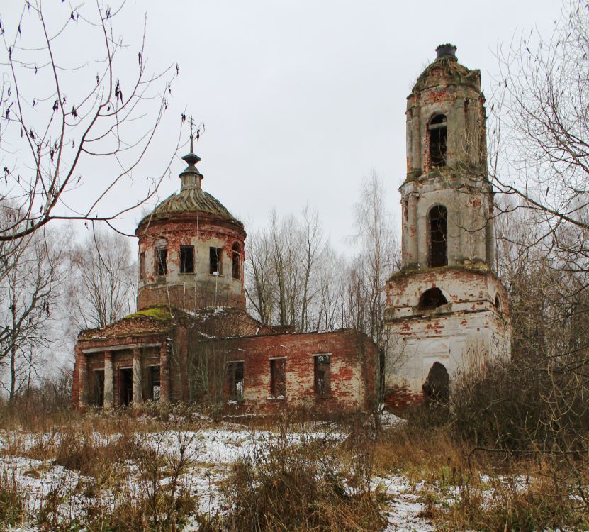 Коршево (Малое Новоселье, Бакланово). Церковь Воскресения Словущего. фасады