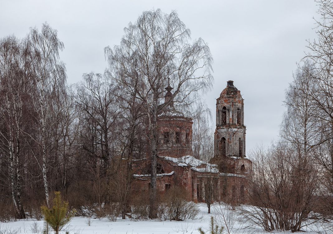 Коршево (Малое Новоселье, Бакланово). Церковь Воскресения Словущего. фасады