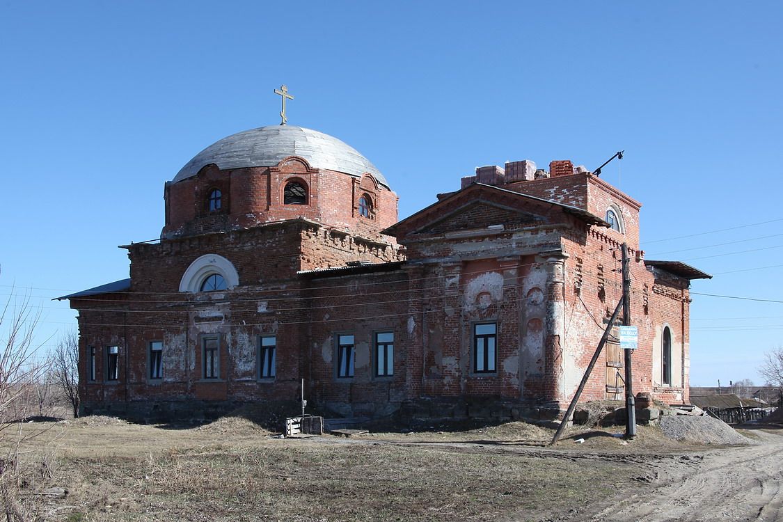 Церковь Троицы Живоначальной, Захаровское (Камышловский район (Камышловский МР), Свердловская область). фасады, Вид с северо-запада