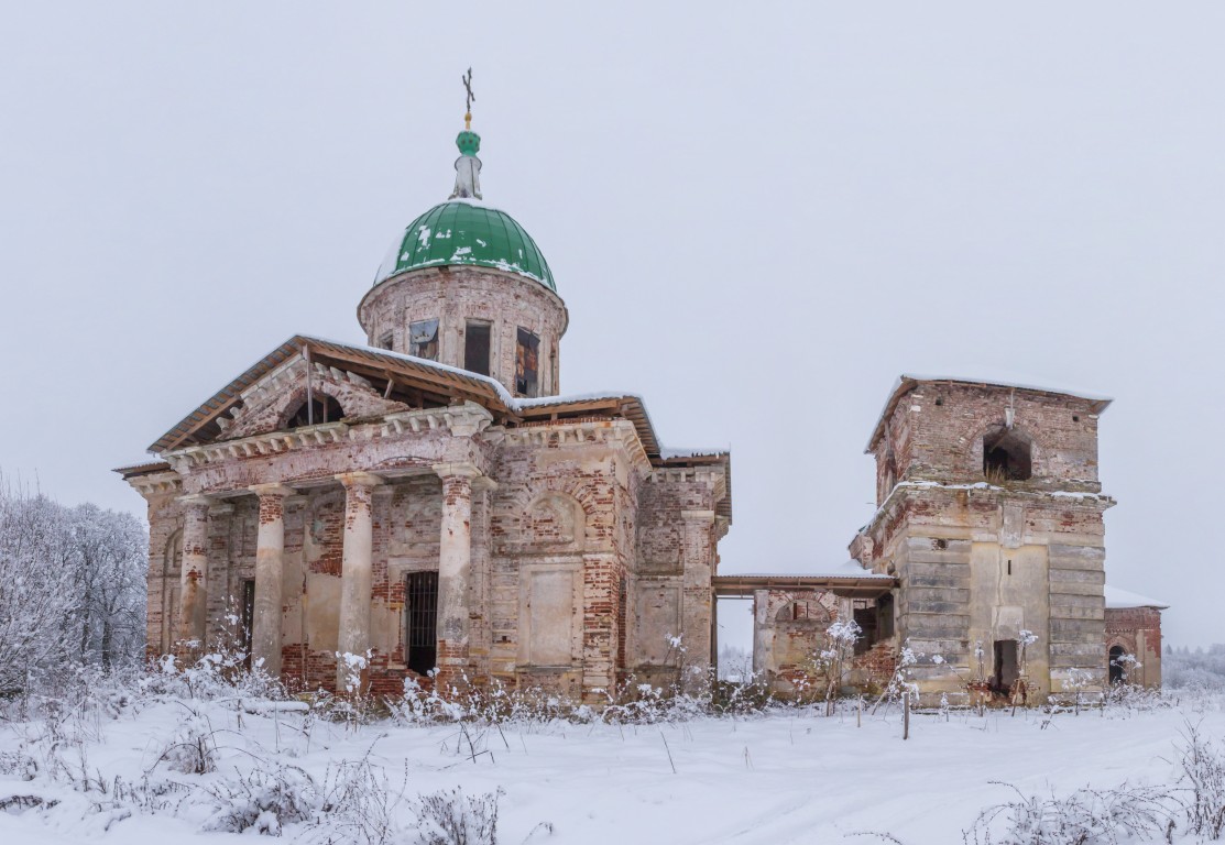 Кунганово. Церковь Воскресения Христова. фасады, Панорама с юга