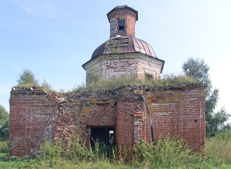 Гзино. Церковь Смоленской иконы Божией Матери. фасады, Западный фасад