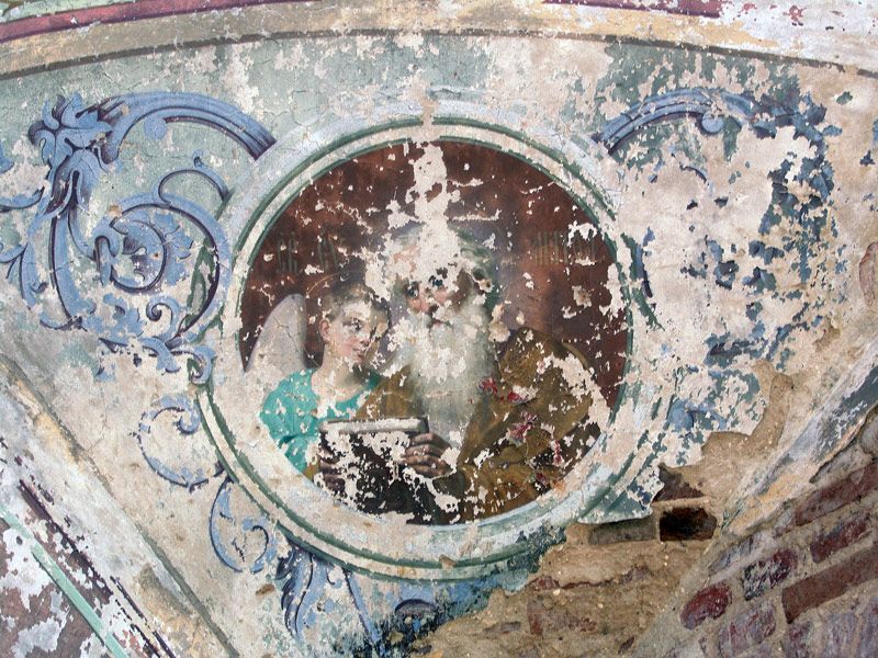 Церковь Смоленской иконы Божией Матери, Гзино (Некрасовский район, Ярославская область). интерьер и убранство, Настенная роспись четверика 