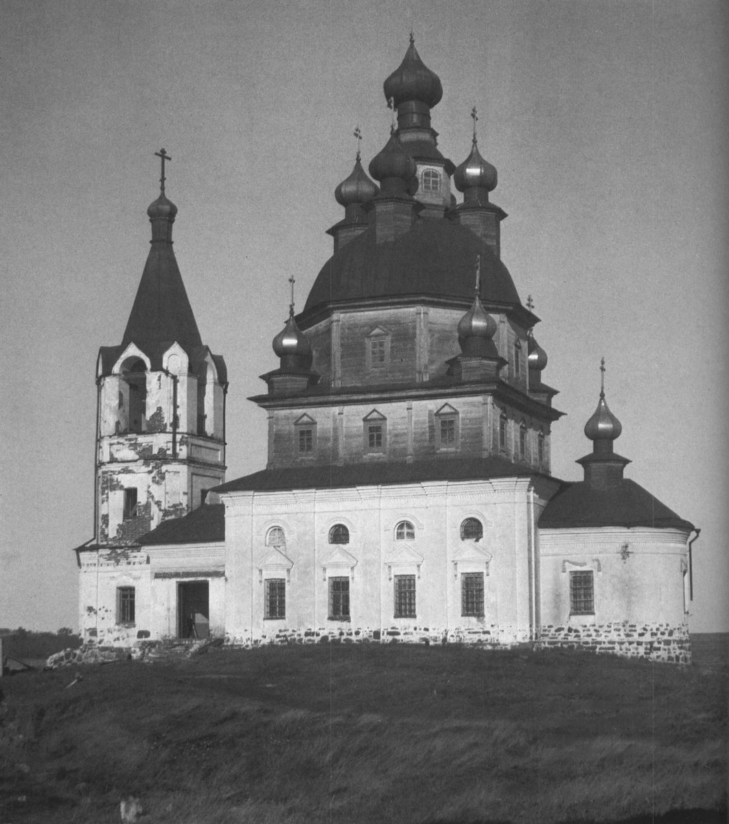 Церковь Николая Чудотворца, Сенная Губа (Медвежьегорский район, Республика Карелия). архивная фотография, Фото 1943 года из фондов Kansallisarkisto. Автор Lars Pettersson