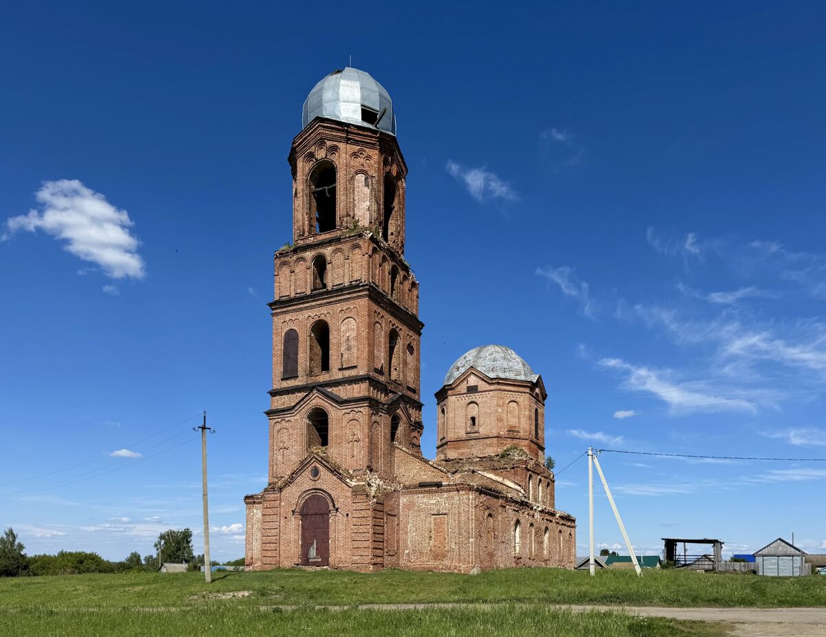 Церковь Казанской иконы Божией Матери, Богородское (Мокшанский район, Пензенская область). фасады, Вид с юго-запада