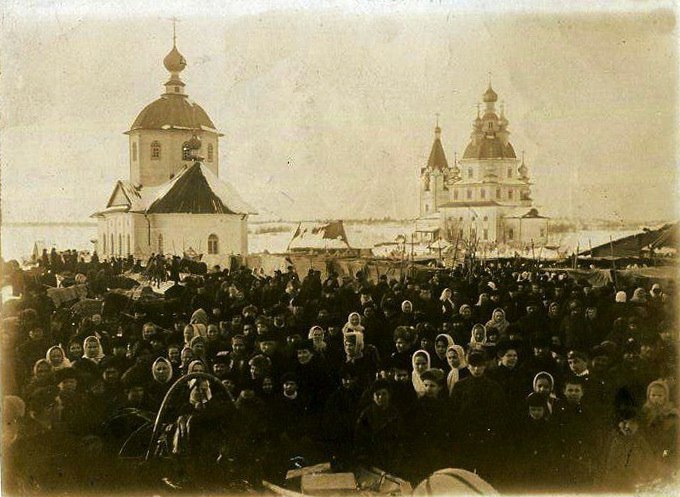 Храмовый комплекс Сенногубского прихода, Сенная Губа (Медвежьегорский район, Республика Карелия). архивная фотография, Фото 1920-х г.г.