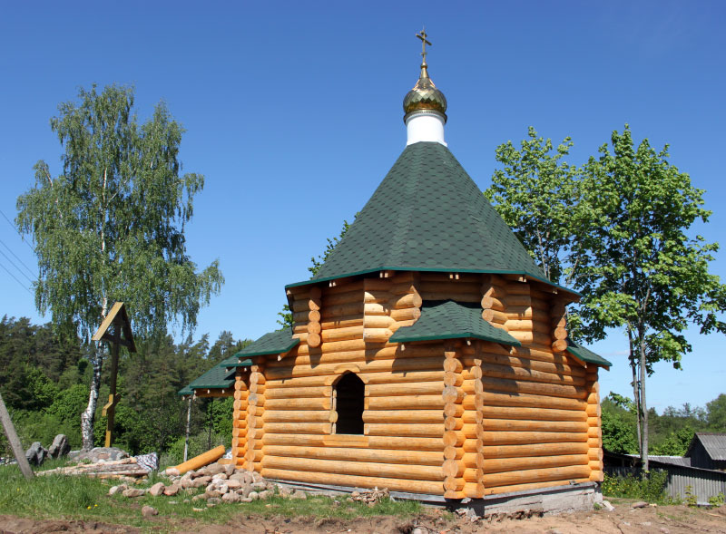 Часовня Георгия Победоносца, Кицково (Себежский район, Псковская область). общий вид в ландшафте