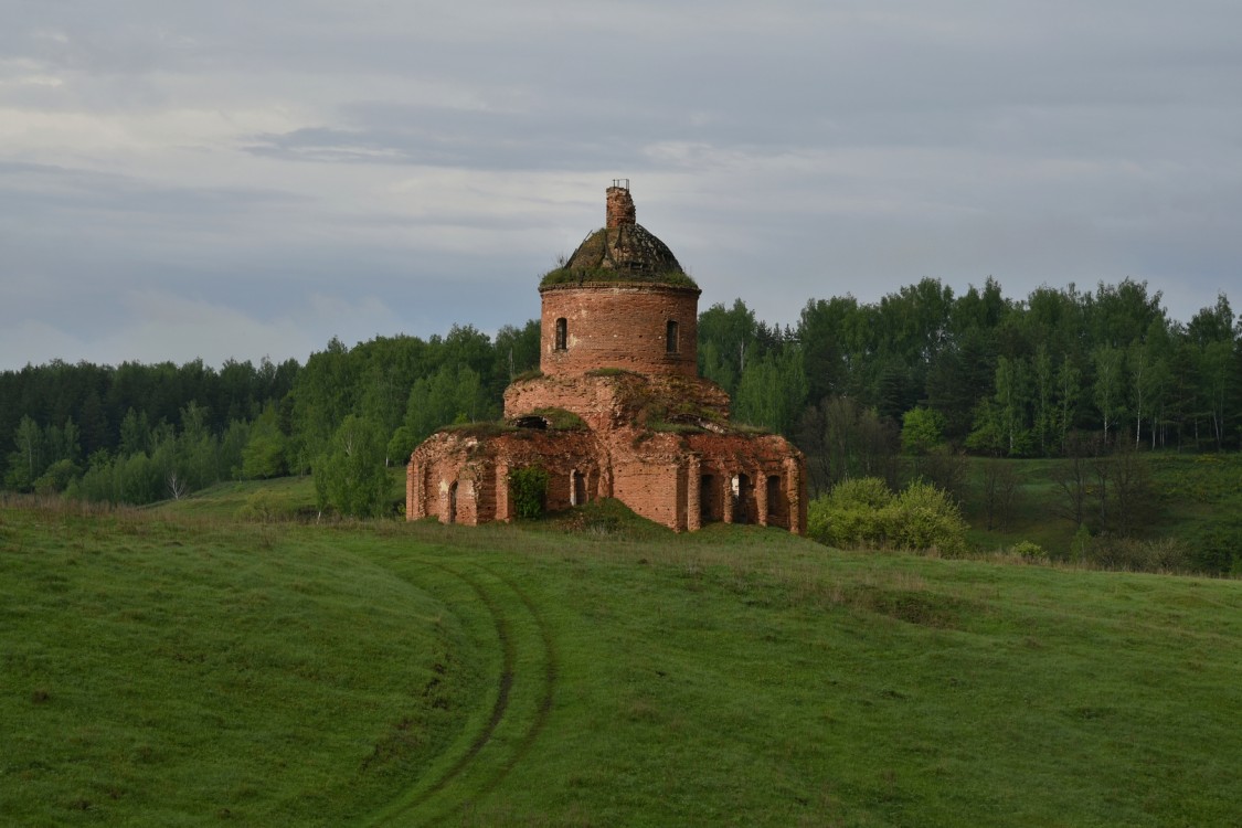 Дичня. Церковь Покрова Пресвятой Богородицы. фасады, Общий вид с юго-запада