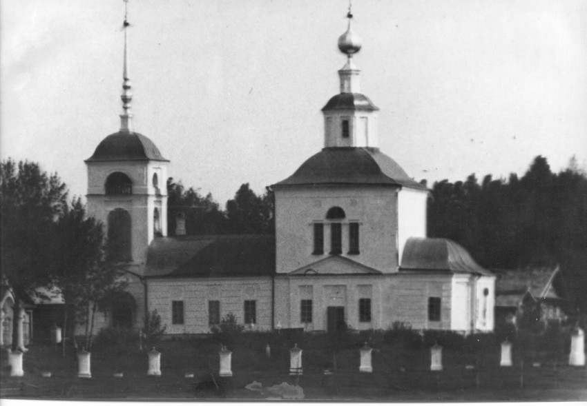 Церковь Благовещения Пресвятой Богородицы, Апраксино (Кашинский городской округ, Тверская область). архивная фотография, Фото начала 20 века до закрытия