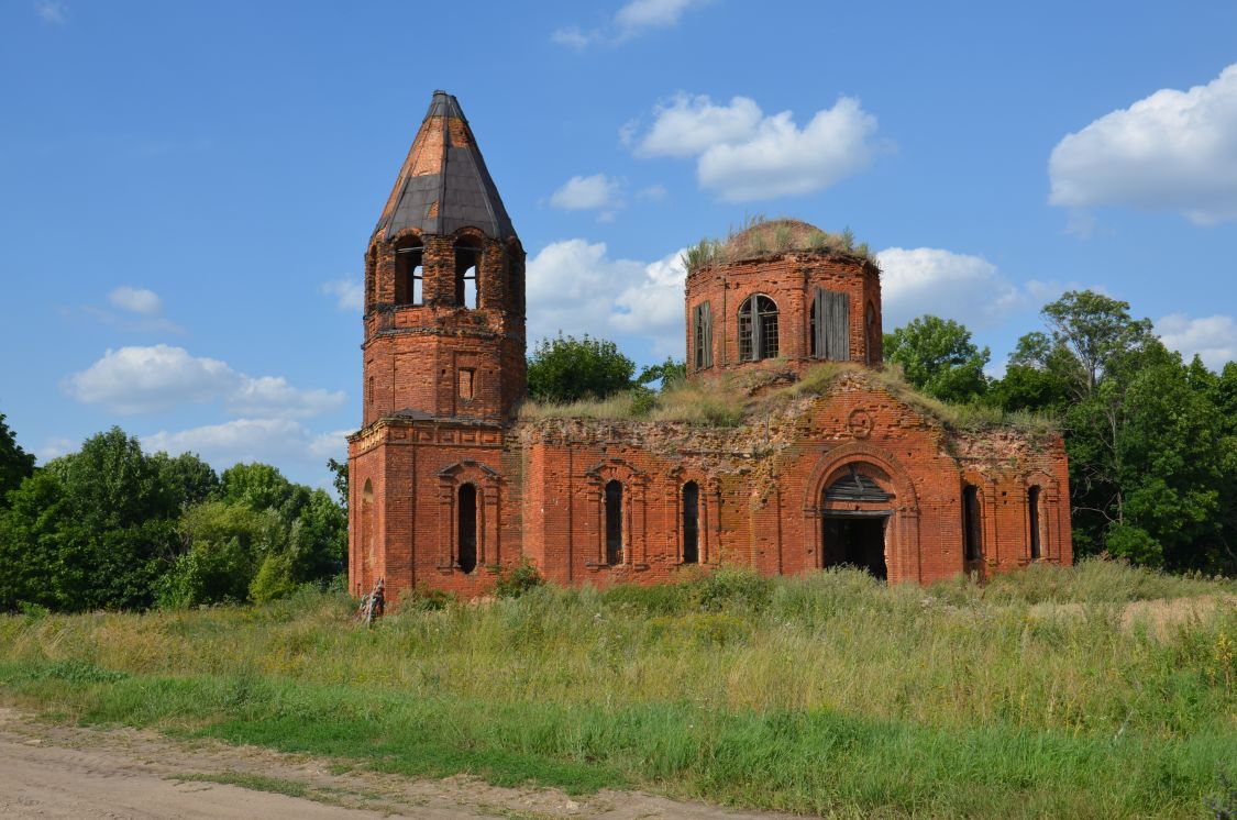Церковь Николая Чудотворца, Сухотиновка (Верховский район, Орловская область). общий вид в ландшафте